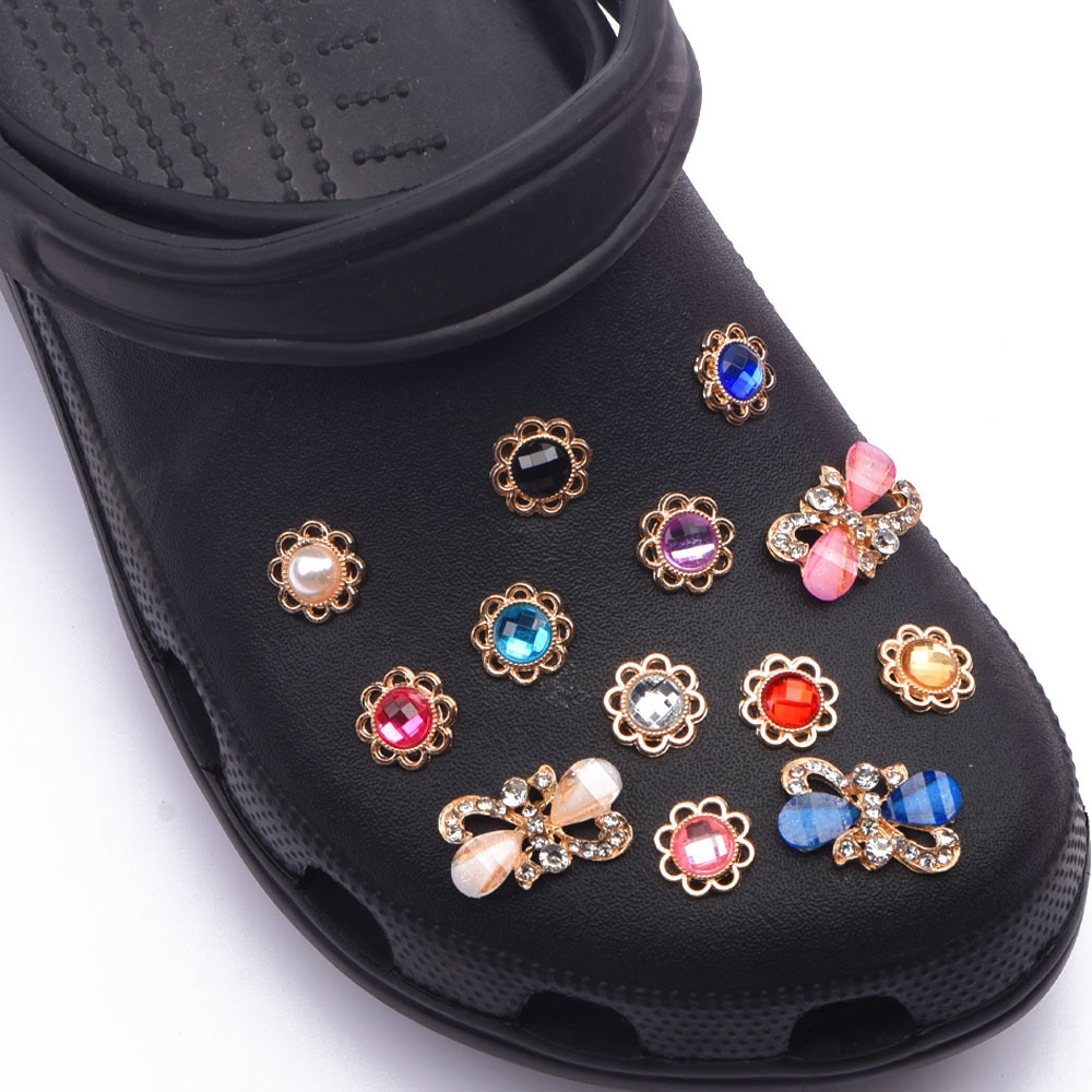 Hot Brand Shoes Charms Designer Croc Charms Bling Rhinestone Girl