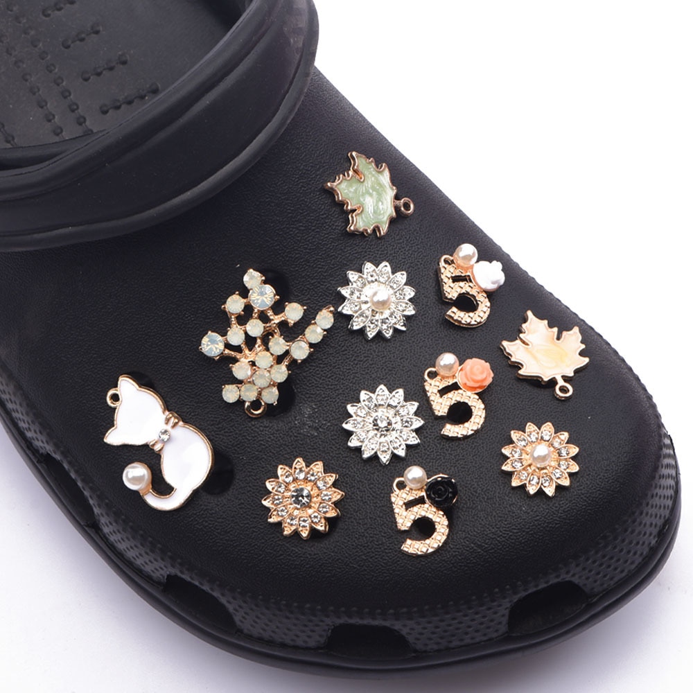 Brand Shoes Designer Croc Charms Bling Rhinestone JIBZ Girl Gift for Clog  Decaration Metal Accessories2108